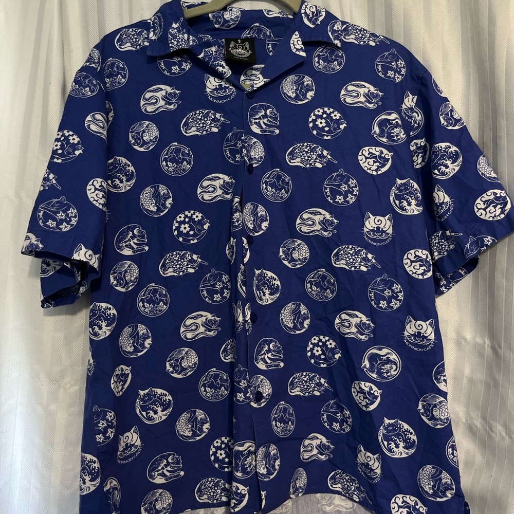 Blue Patterned Men's Shirt